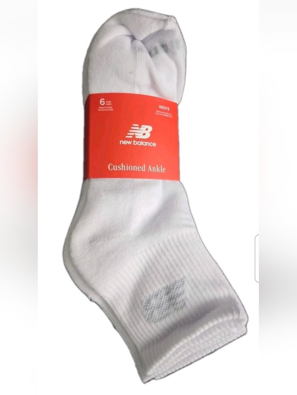 New Balance Mens Active Cushion  Ankle socks Arch support SIZE 9-12.5  -6 Pack